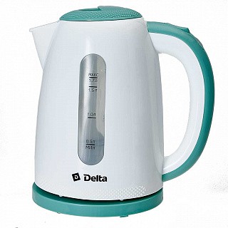 Эл.чайник DELTA DL-1106 белый/мятн.