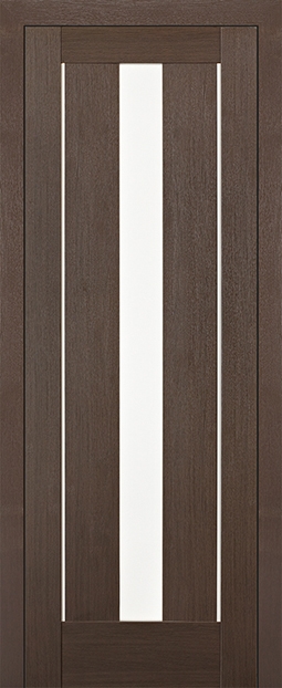 Дверное полотно царговое S12 темный орех рифленый, дуб дымчатый 60, 70, 80 (Коллекция "ЦАРГОВЫЕ" в пленке ПВХ)