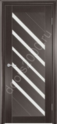 Дверное полотно царговое S28 темный орех рифленый, дуб дымчатый, 60, 70, 80 (Коллекция "ЦАРГОВЫЕ" в пленке ПВХ)