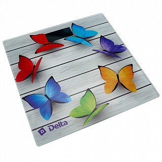 Весы напольные электр.DELTA D-9218 "Радужные бабочки"