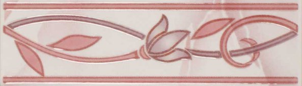 Плитка София тюльпан розовый бордюр